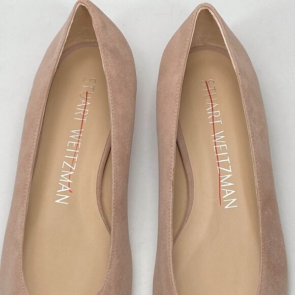 Stuart Weitzman Cap Toe Suede Ballet Flats size 9.5 - Picture 3 of 12